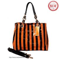 michael kors striped reliëf leer groot oranje boekentassen Portemonnee Online ephzl652